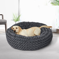 PaWz Calming Dog Bed Warm Soft Plush L Dark Grey Large-1942352744648151046