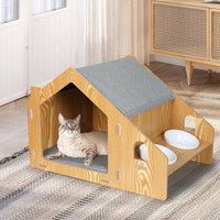 PaWz Wooden Pet House Cat Kennel Elevated-1942352763170197511