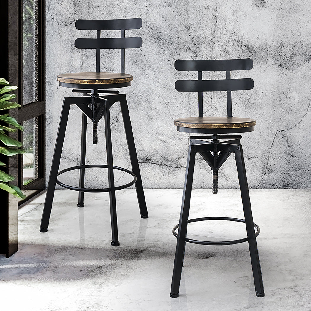 Levede 1x Bar Stool Industrial Adjustable