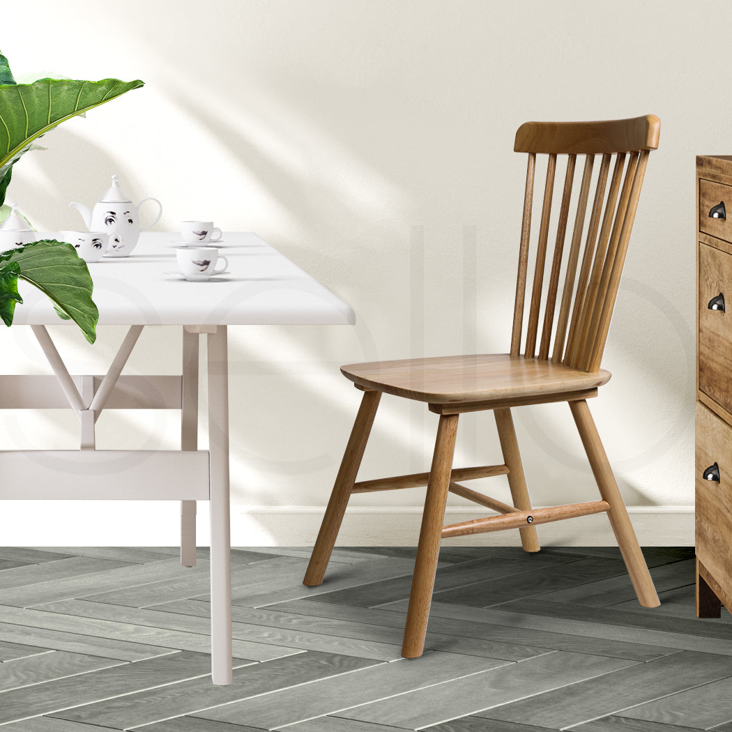 Levede 2x Dining Chairs Kitchen Windor Oak