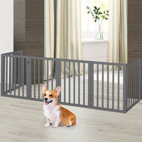 PaWz Wooden Pet Gate Dog Fence Safety Grey 100 Pack