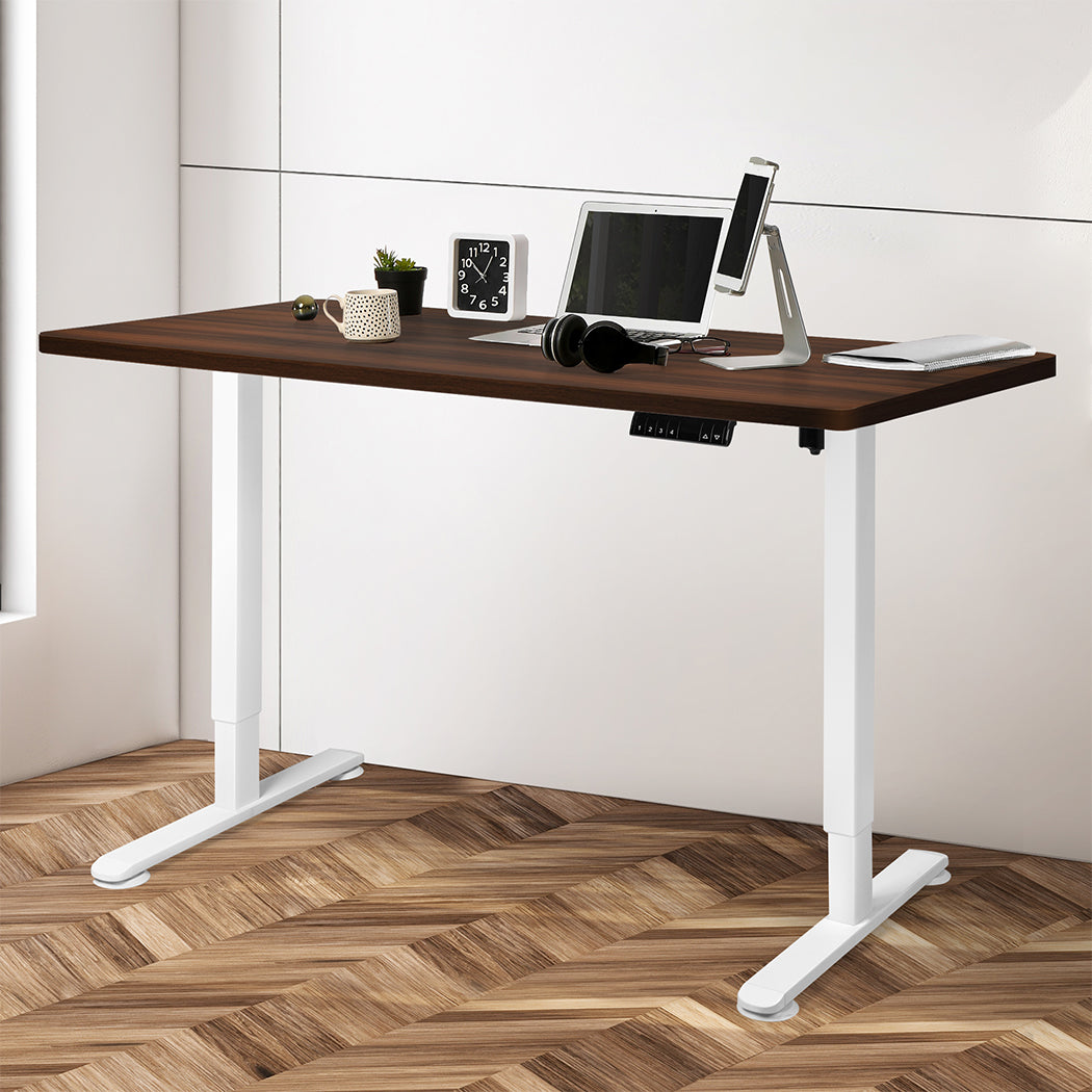 Levede Motorised Standing Desk Height 120cm Walnut 800x 1.5MM