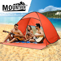 Mountview Pop Up Beach Tent Caming Portable Orange