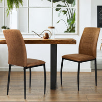 Levede 2x Dining Chairs Leathaire Kitchen