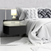 Levede 2x Bedside Tables Side Table Black