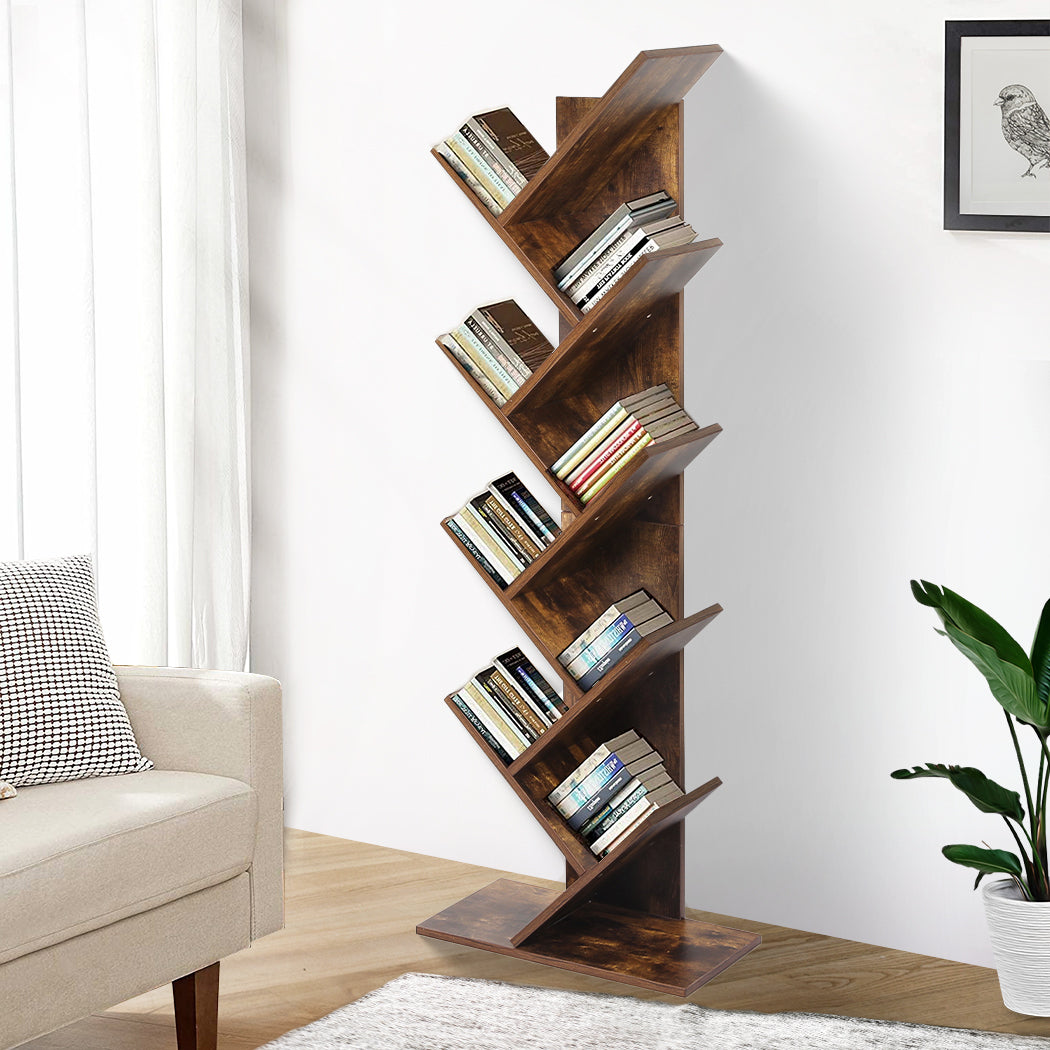 Levede Bookshelf Wooden Tree Bookcase