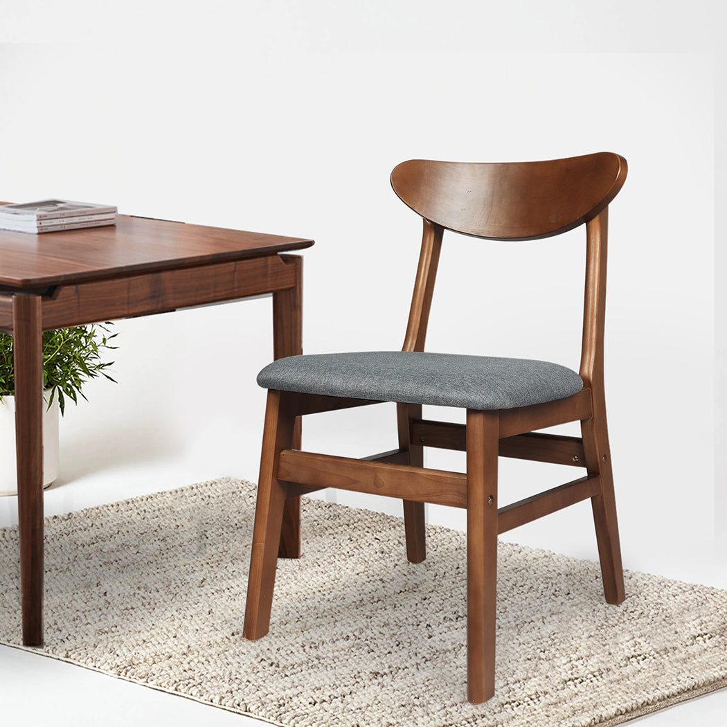 Levede 2xDining Chairs Kitchen Chair Brown 2Pack