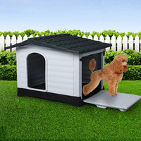 PaWz Dog Kennel Outdoor Indoor Plastic L Grey-1942353082927157254
