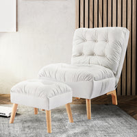 Levede Sofa Ottoman Set Accent Recliner