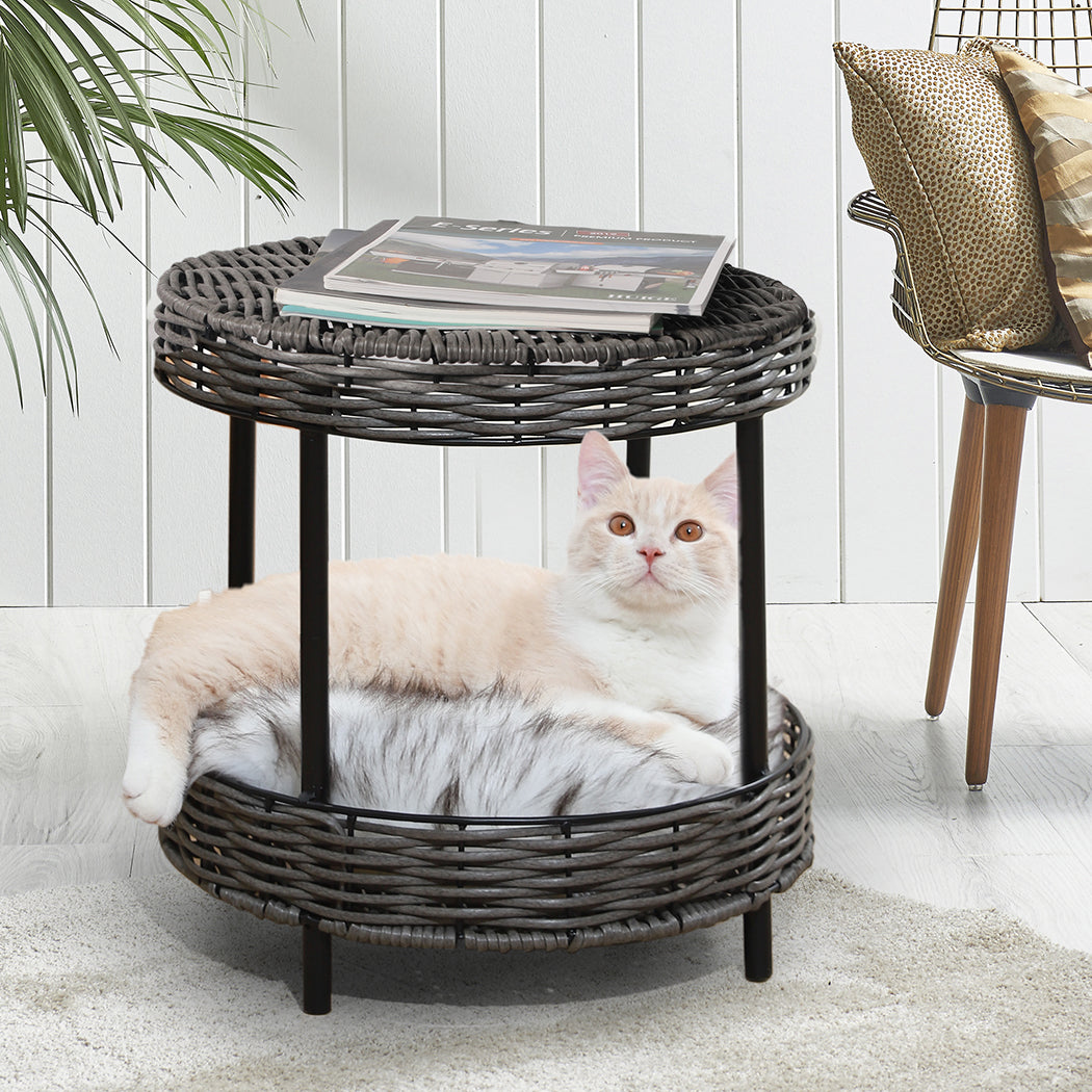 PaWz Rattan Pet Bed Elevated Raised