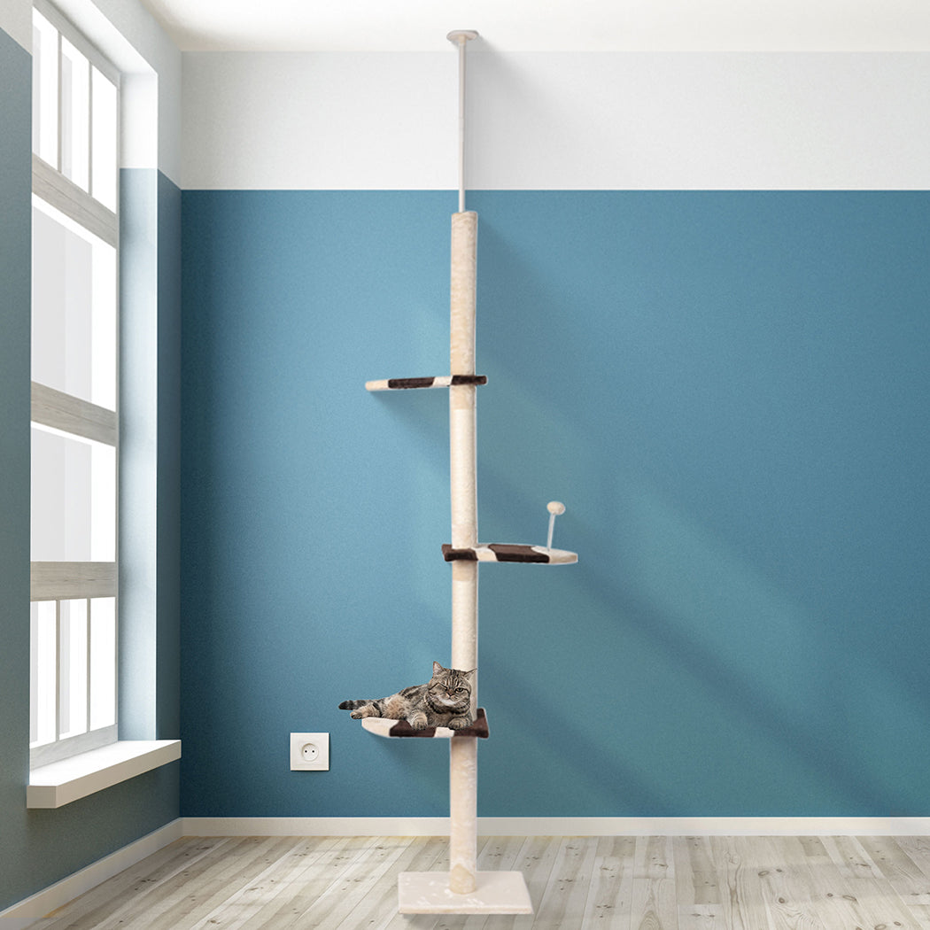 PaWz Cat Scratching Post Tree Condo Beige-1942352735965941766
