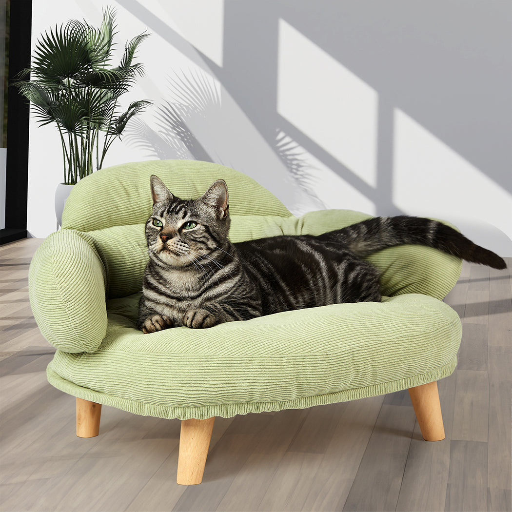 Pawz Elevated Pet Dog Cat Sofa Bed Couch L Size Green-1942353691378061318