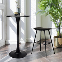 Levede 2x Round Bar Table Pub Tables Black