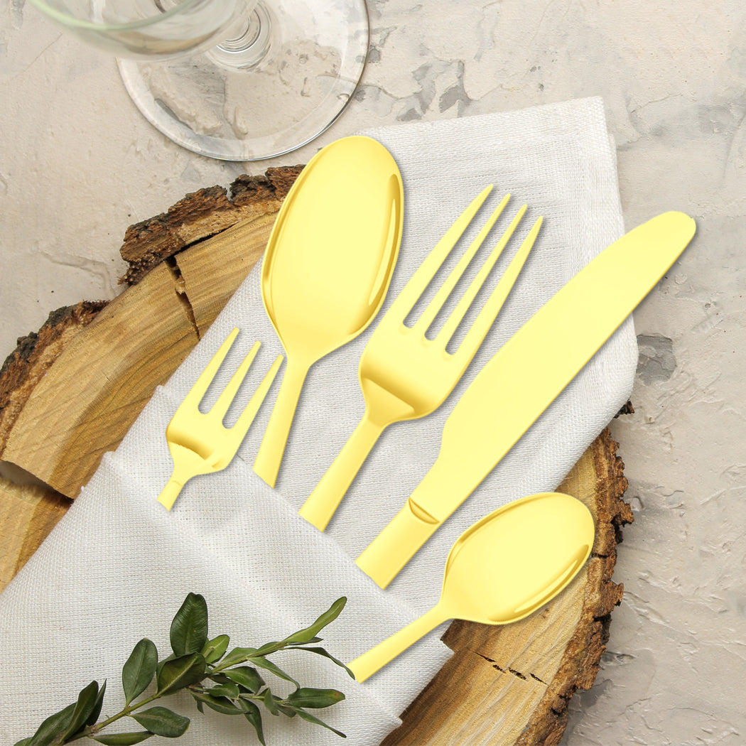 Stainless Steel Cutlery Set Travel Knife Gold