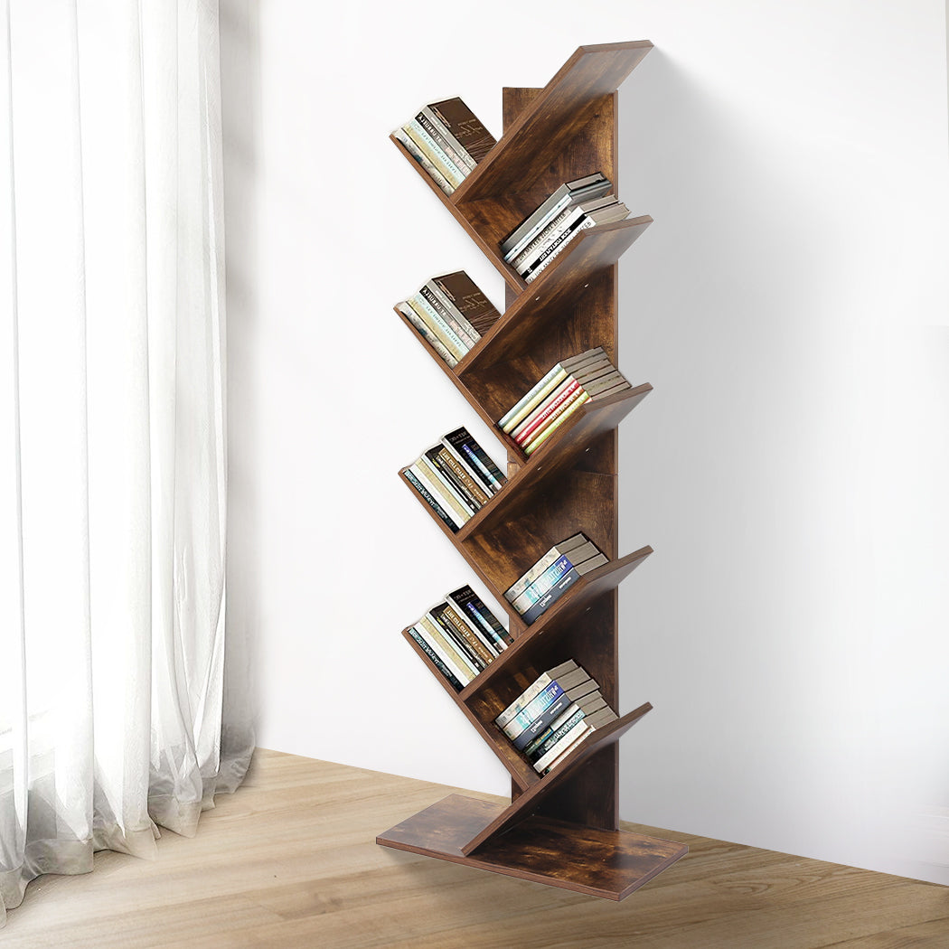 Levede Bookshelf Wooden Tree Bookcase