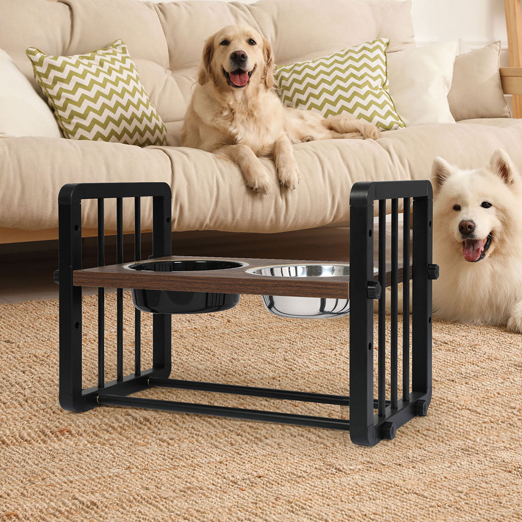 PaWz Adjustable Height Pet Feeder Elevated Medium-1942352762318753799