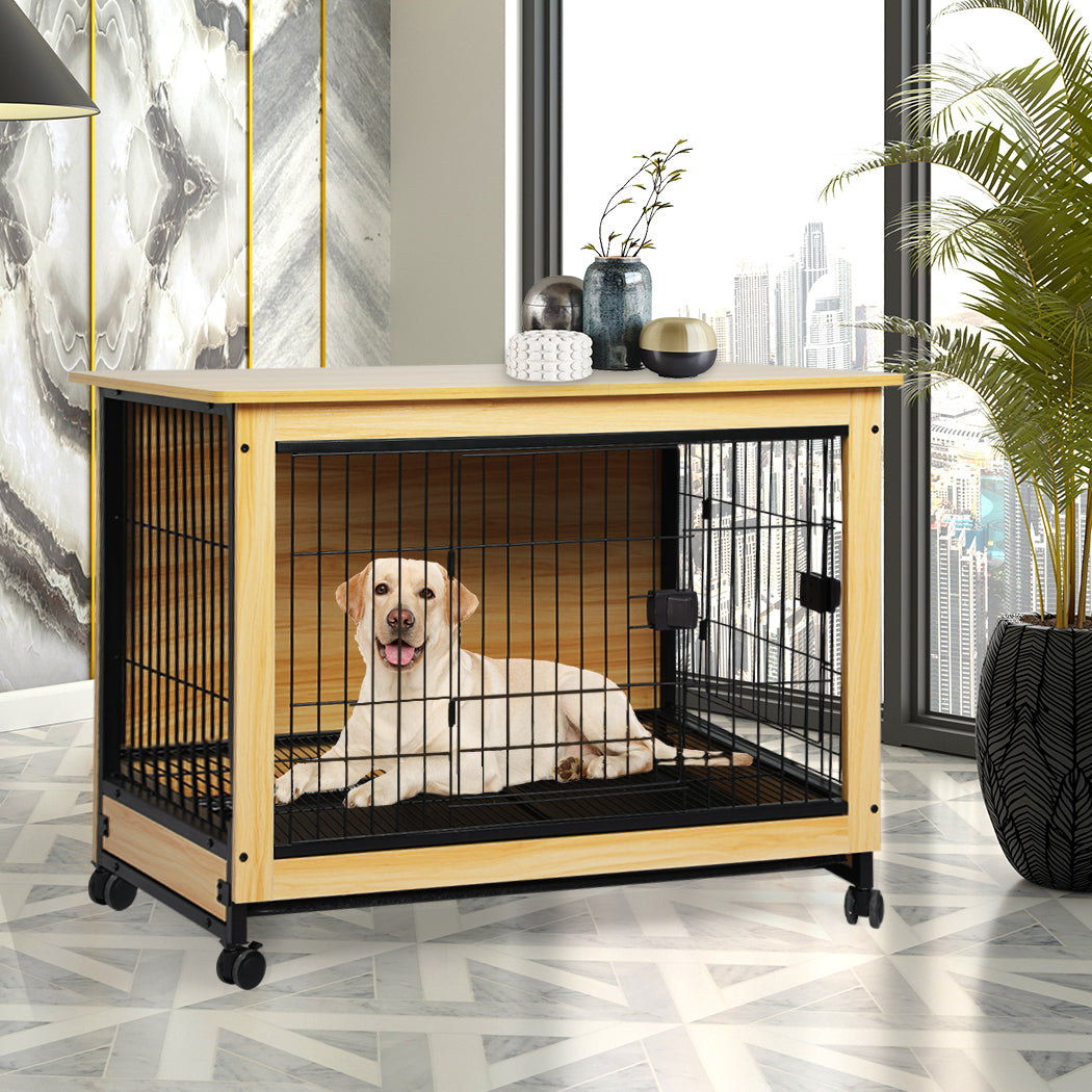 PaWz Wooden Wire Dog Kennel Side End XL X-Large