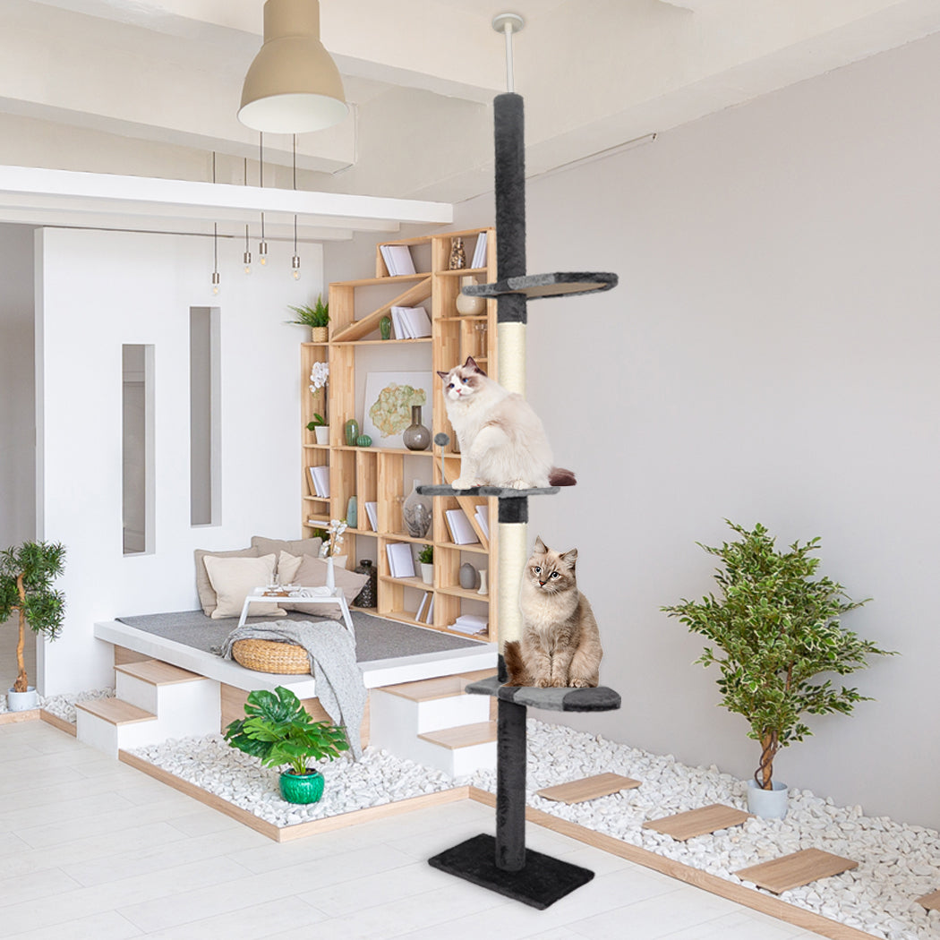 PaWz Cat Scratching Post Tree Condo Grey-1942352736225988615