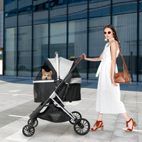 PaWz 4 Wheels Pet Stroller Dog Cat Pram-1942352822020476935