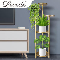 Levede Plant Stand Outdoor Indoor Flower Gold Large