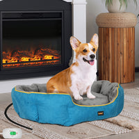 PaWz Electric Pet Heater Bed Heated S Blue Small-1942352737207455751