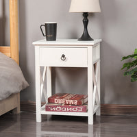 Levede 2x Bedside Tables Drawers Side