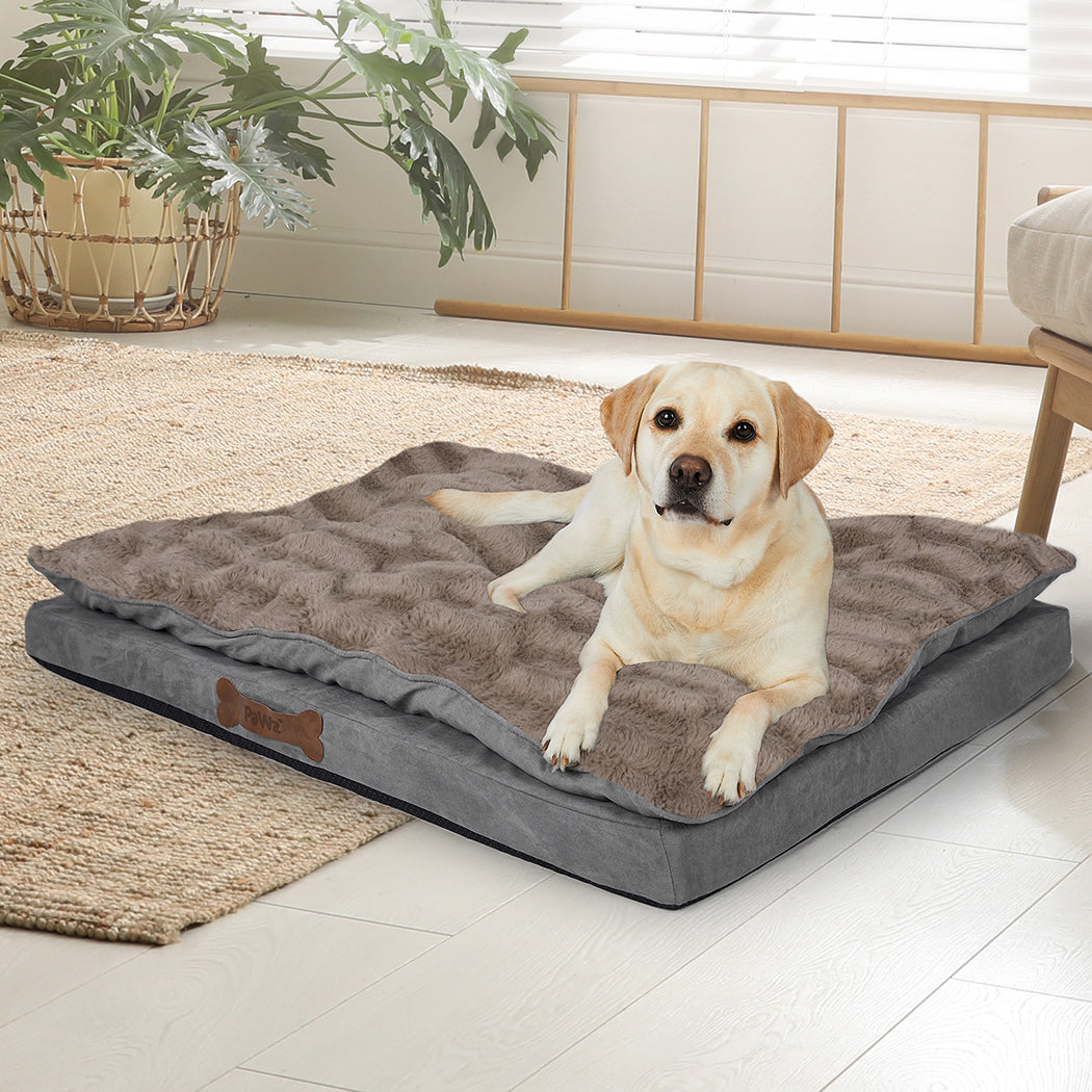 PaWz Dog Calming Bed Pet Cat Removable L Khaki Large-1942353078560886791