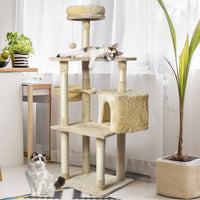 PaWz Cat Tree Toy Scratching Post Scratcher Beige-1942353259381526535