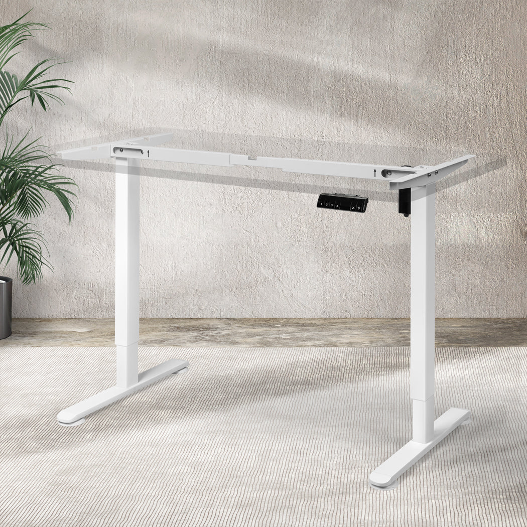 Levede Motorised Standing Desk Frame White Single Motor