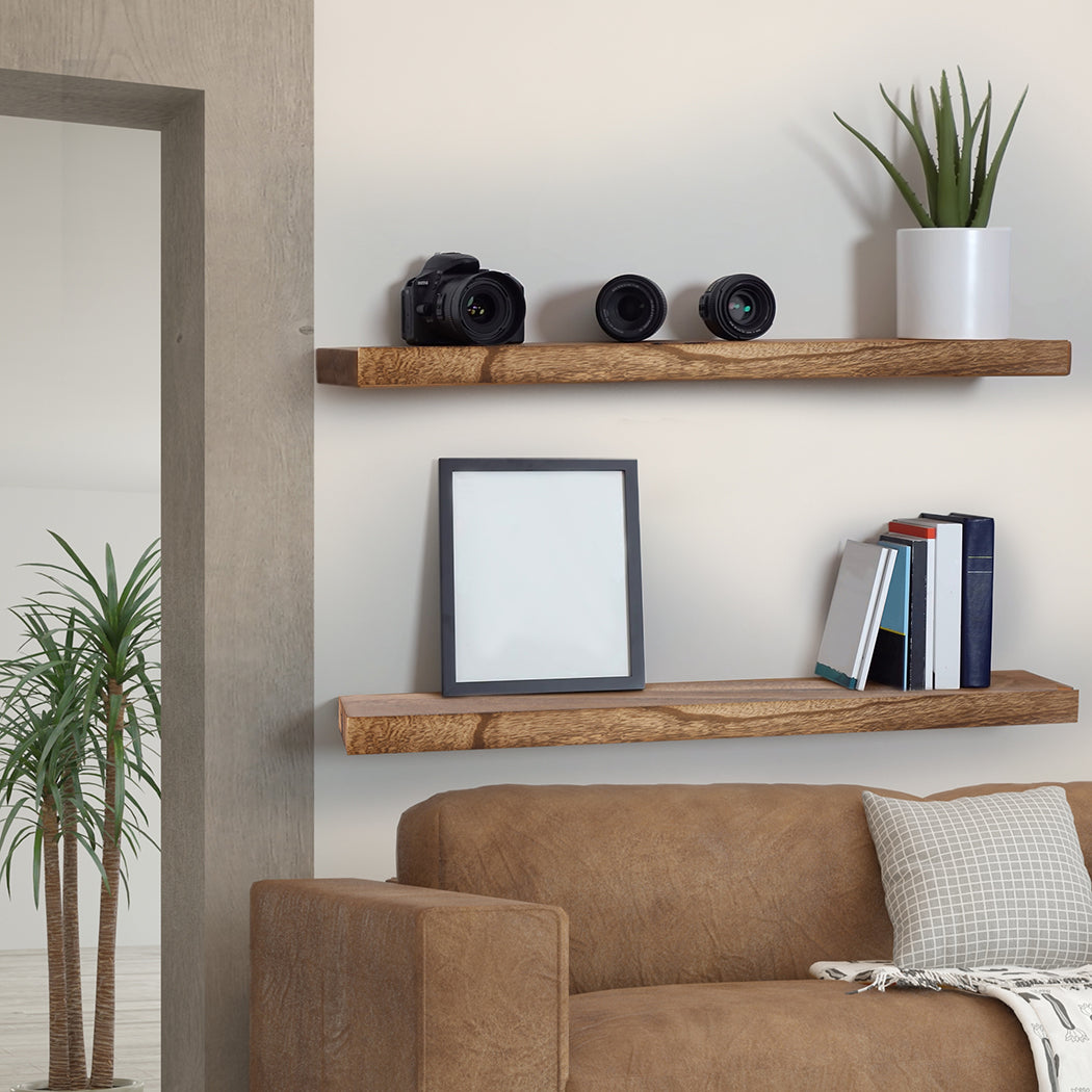 Levede 2 Pcs Floating Shelves Wall Mounted Medium