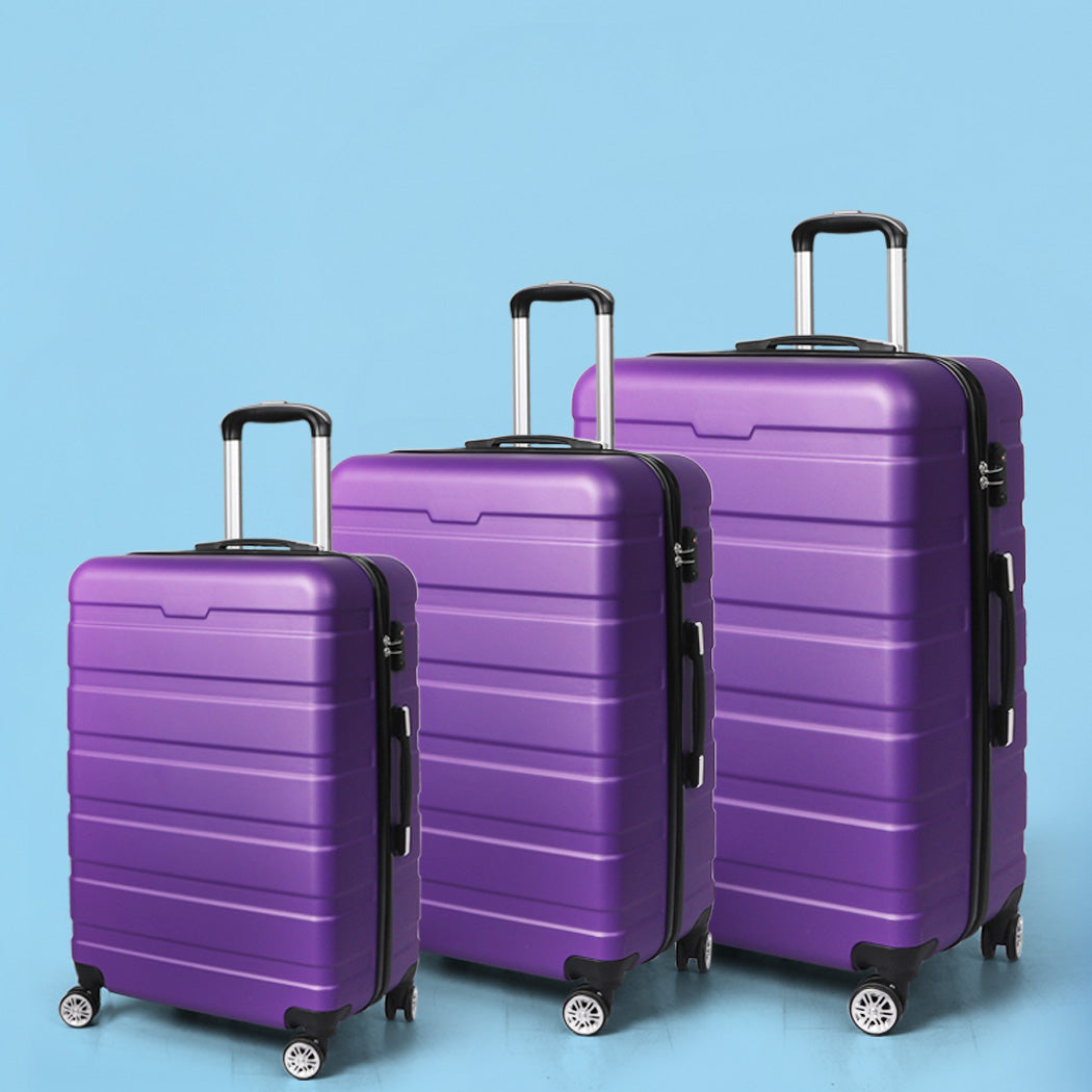 Slimbridge 3PC Luggage sets Suitcase Purple