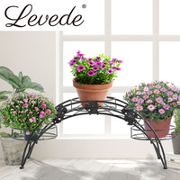 2X Plant Stand Outdoor Indoor Metal Black