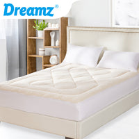 DreamZ Mattress Topper 100% Wool Underlay Single