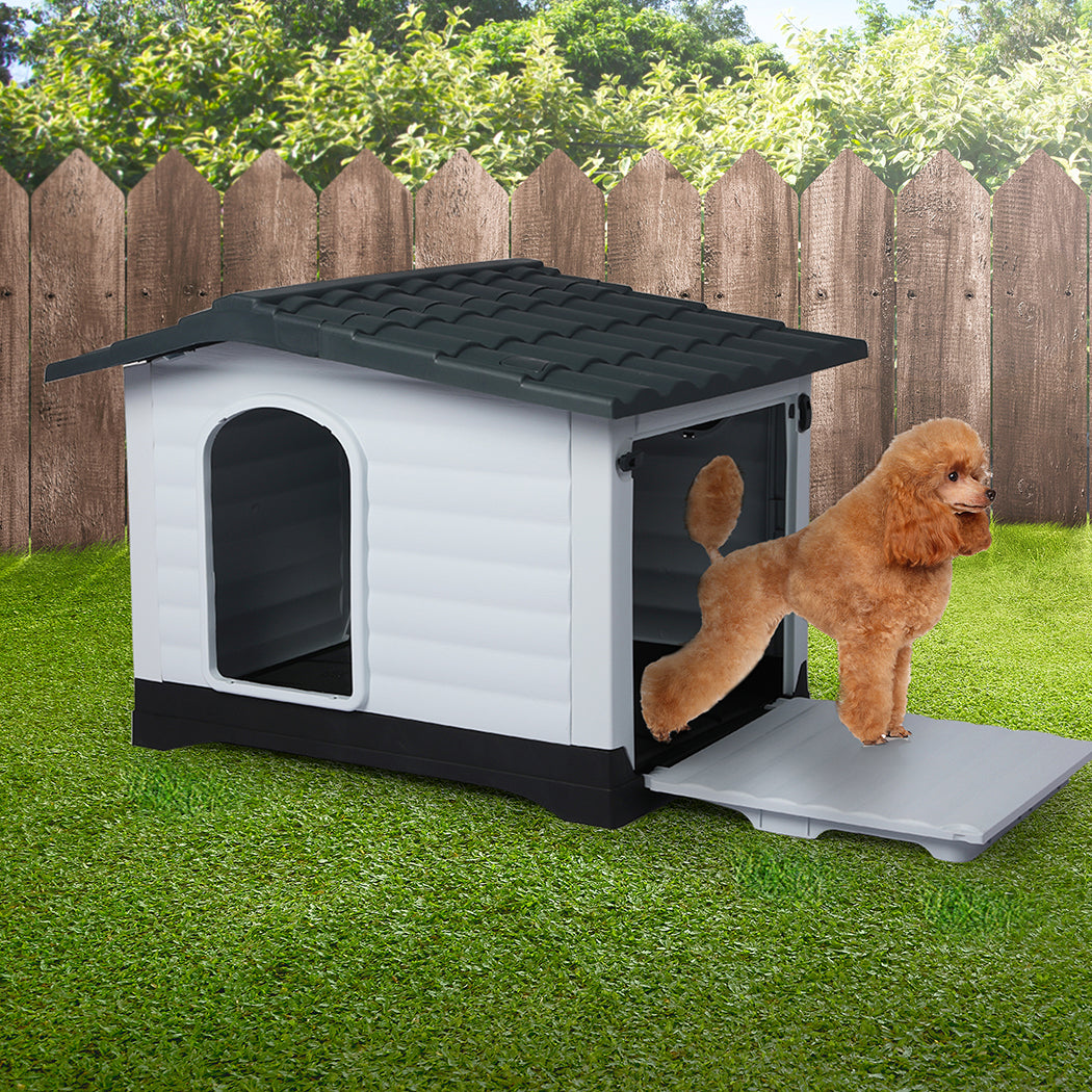PaWz Dog Kennel Outdoor Indoor Plastic XL Grey-1942353083107512327