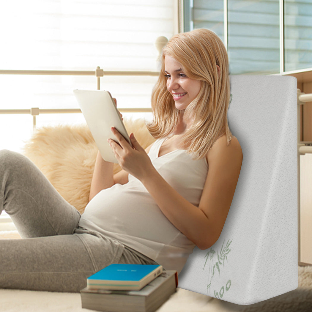 DreamZ Bedding Wedge Pillow Memory Foam White 19