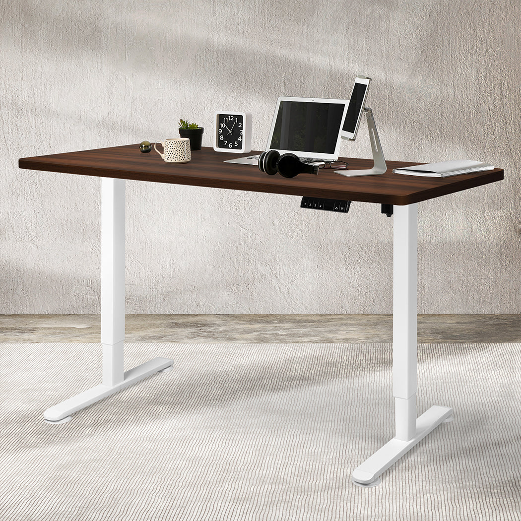 Levede Motorised Standing Desk Height 120cm Walnut 800x 1.5MM