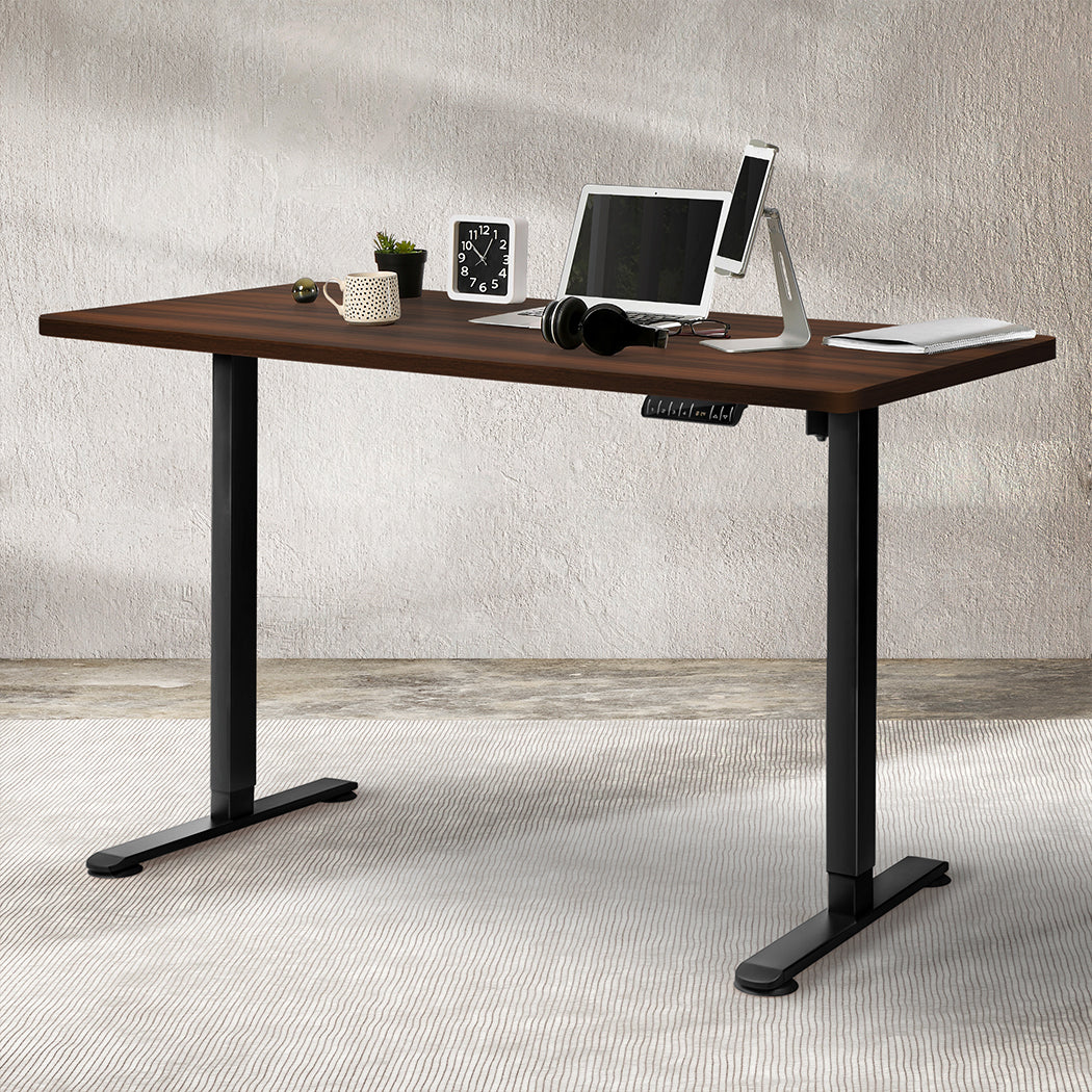 Levede Motorised Standing Desk Height 120cm Walnut 800x 1.5MM