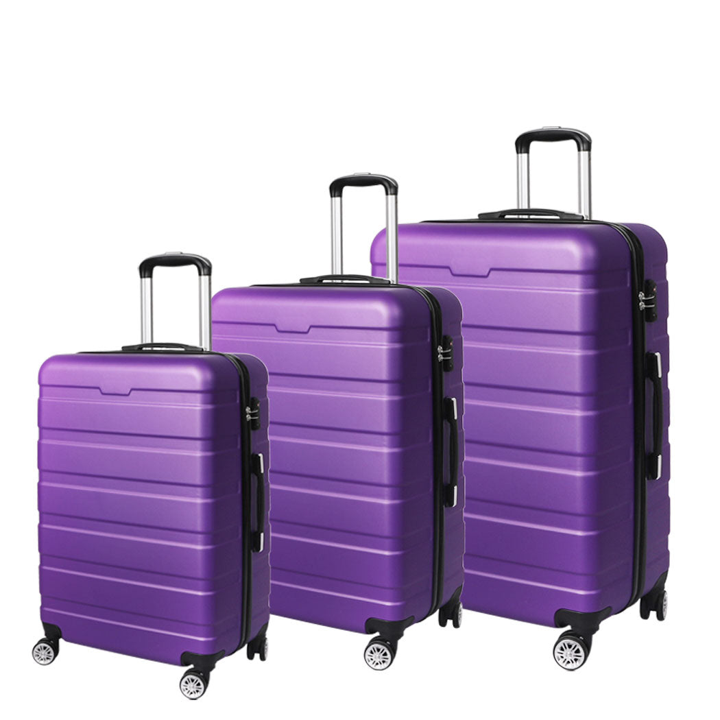 Slimbridge 3PC Luggage sets Suitcase Purple