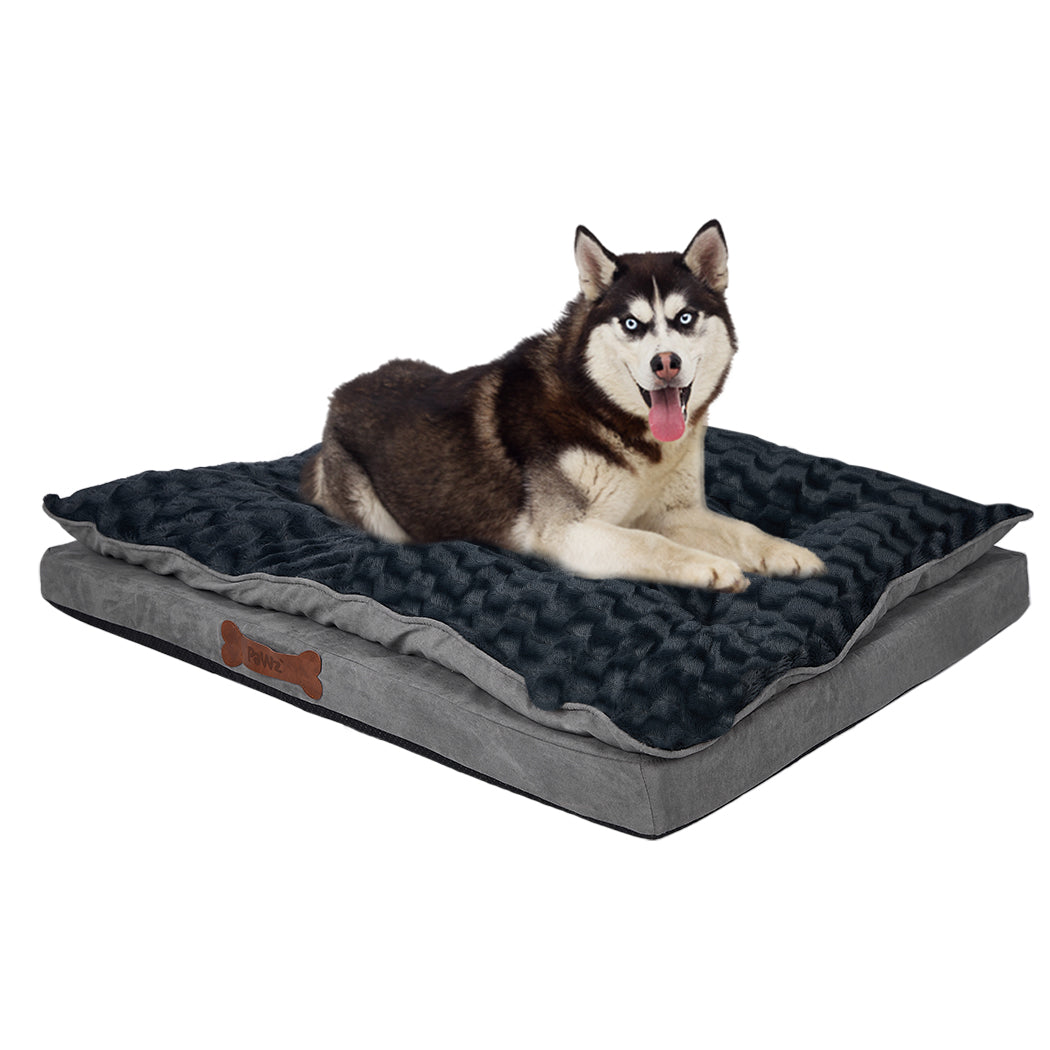 Dog Calming Bed Warm Soft Plush Comfy M Grey Medium-1942353078728658944