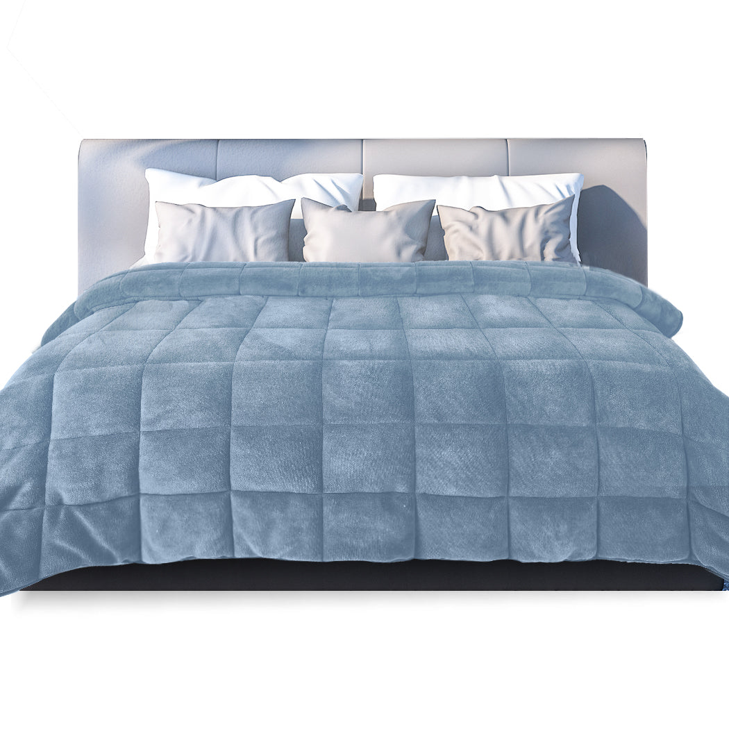 DreamZ Quilt Doona Comforter Blanket Blue King