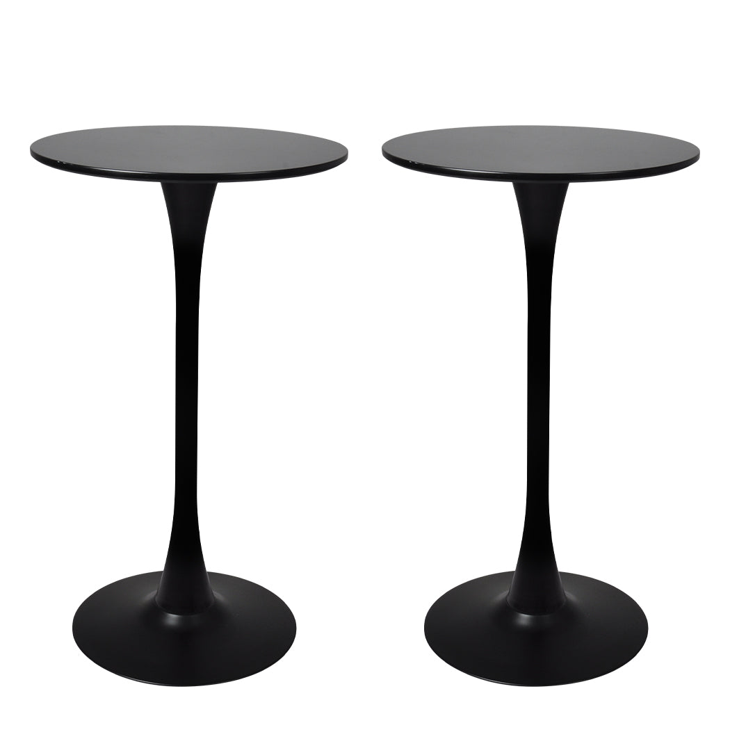 Levede 2x Round Bar Table Pub Tables Black