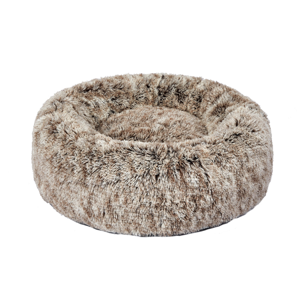 PaWz Pet Bed Cat Dog Donut Nest Calming L Brown Large-1942353068922376192