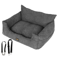 PaWz Pet Car Booster Seat Dog Protector L Grey Large-1942352753179365376