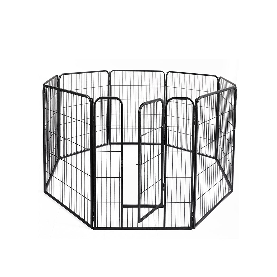 PaWz 8 Panel Pet Dog Playpen Puppy Exercise Black 2.5kg Mackerel & Lamb