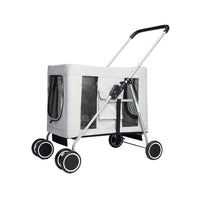 PaWz Pet Stroller Dog Cat Cage Carrier Grey-1942353065487241216