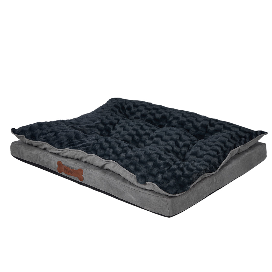 Dog Calming Bed Warm Soft Plush Comfy XL Grey X-Large-1942353079399747584