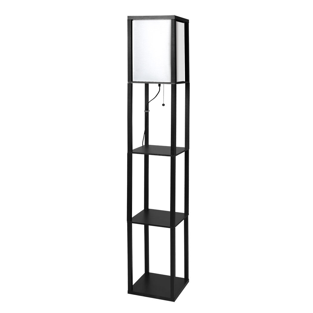 EMITTO Floor Lamp Storage Shelf LED Black