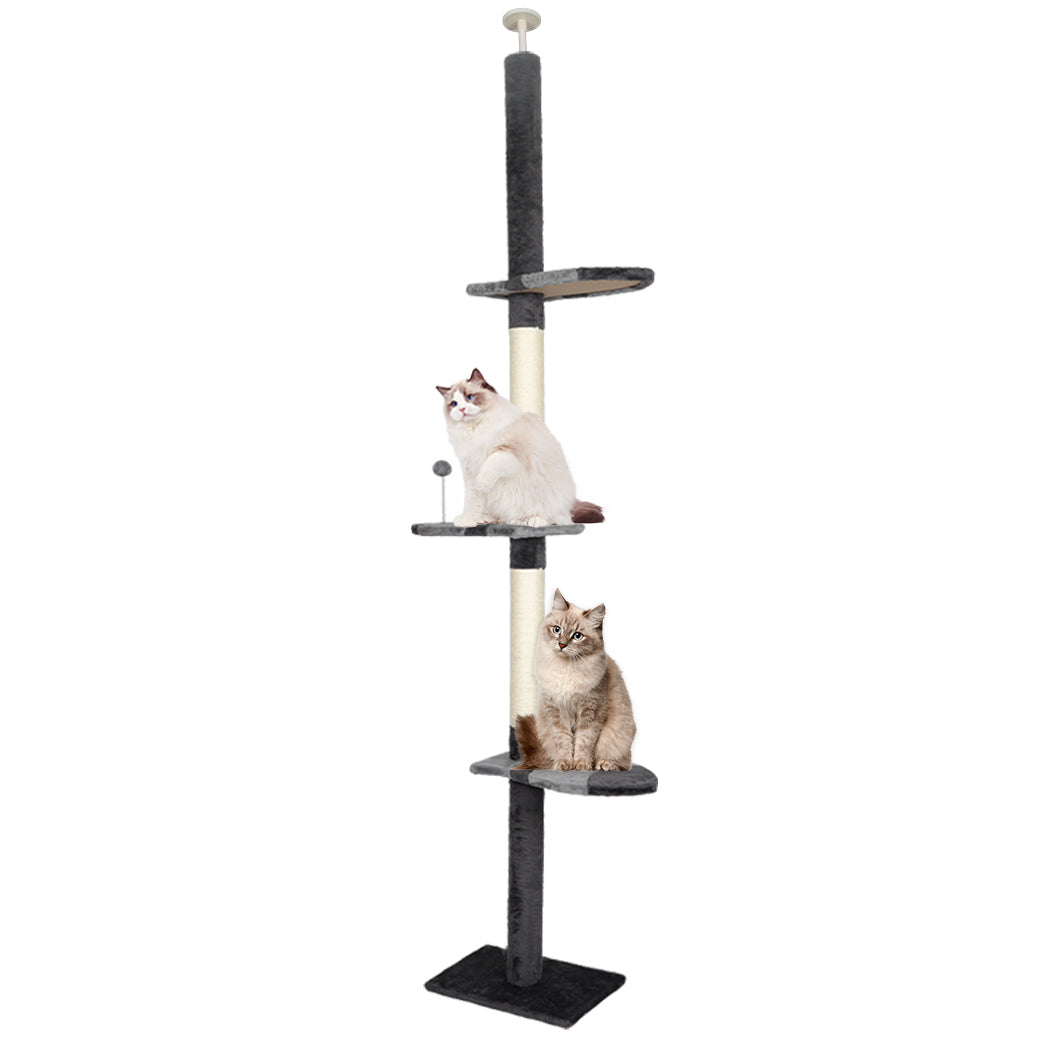 PaWz Cat Scratching Post Tree Condo Grey-1942352736225988608