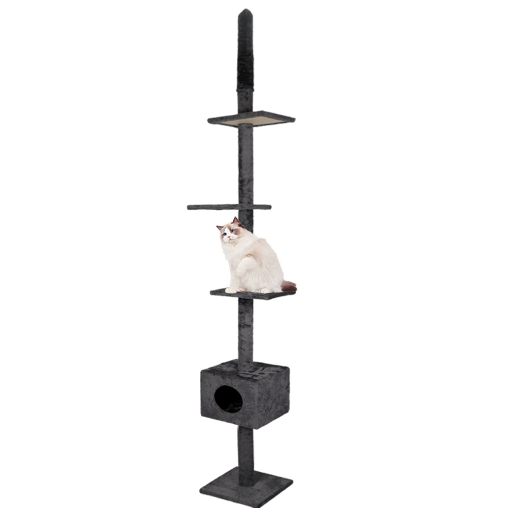 PaWz Cat Scratching Post Tree Condo Grey-1942352735714283520