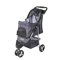 PaWz Large Pet Stroller Dog Cat Carrier Plaid-1942352820149817344